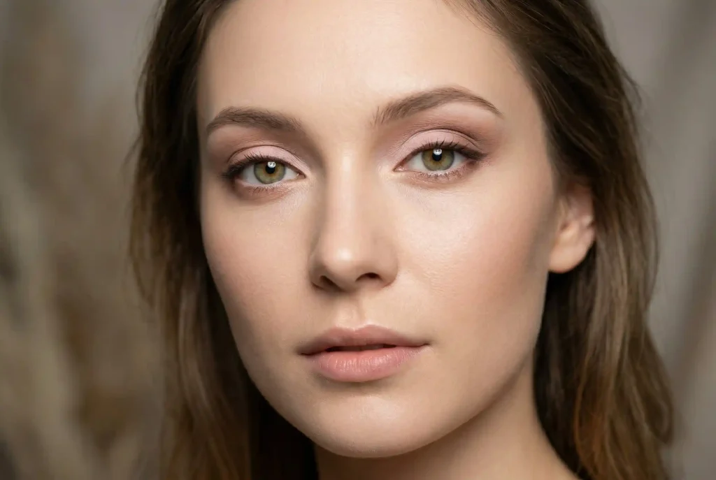 Jaki kolor cieni do powiek wybrać, by podkreślić piwne oczy? Najlepsze kolory cieni do koloru Twoich oczu Kobieta o jasnej karnacji i piwnych oczach prezentuje subtelny, świeży makijaż z wykorzystaniem pudrowego różu, delikatnych brązów i taupe w załamaniu oraz czekoladowego eyelinera wzdłuż linii rzęs.