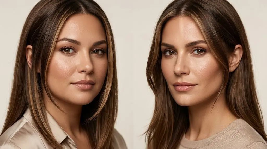Jaki kolor włosów odmładza po 40? Poradnik stylistki Kolor włosów jako makijaż — jasne i ciemne pasma modelują kształt twarzy, wysmuklają okrągłą i łagodzą kwadratową.